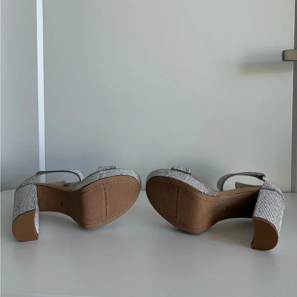 Silver Rhinestone Platform Heels - Picture 8 of 11
